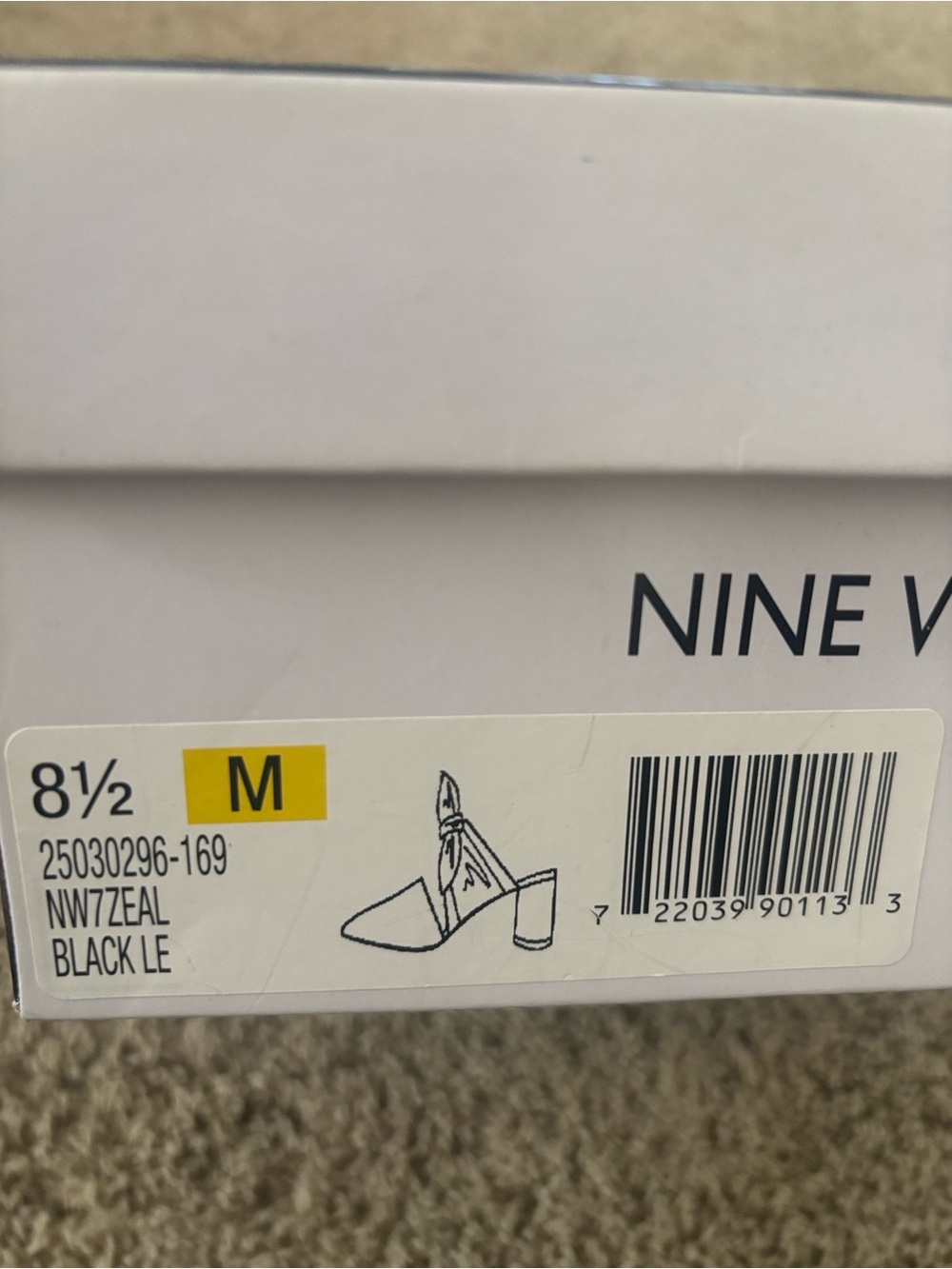 Nine West Black Pointed Knot Mules - Picture 7 of 7